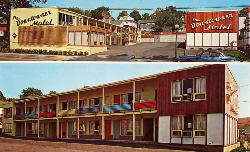Downtowner Motel - Old Postcard View (newer photo)